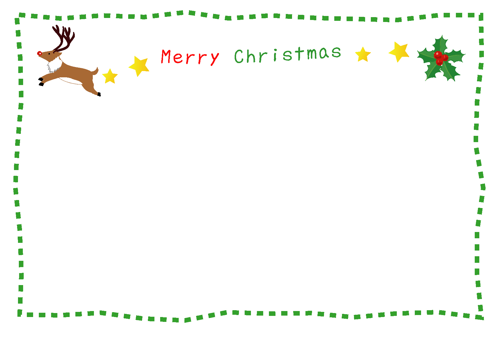 メッセージが書けるクリスマスカード素材 無料 テンプレート集 プレゼントに添えられる 冬 Naver まとめ