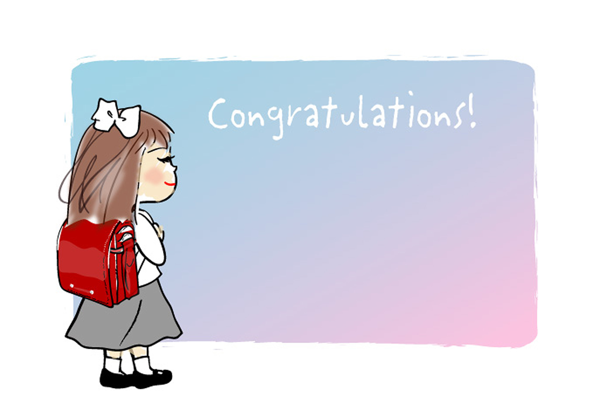 入学 卒業祝い Congratulations 女の子 ダウンロード かわいい無料イラスト 印刷素材 Net