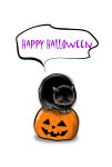 ハロウィンテンプレート・黒猫とかぼちゃ