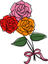 三色のバラ1