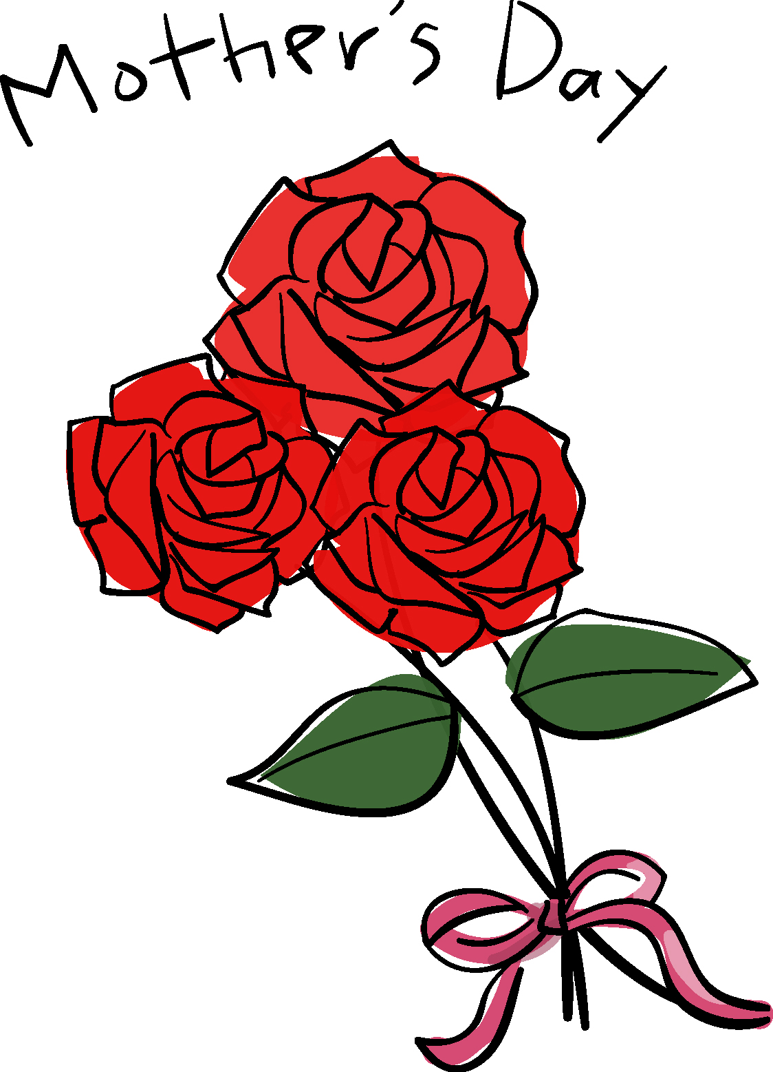 無料イラスト素材 カット素材 赤いバラ ダウンロード