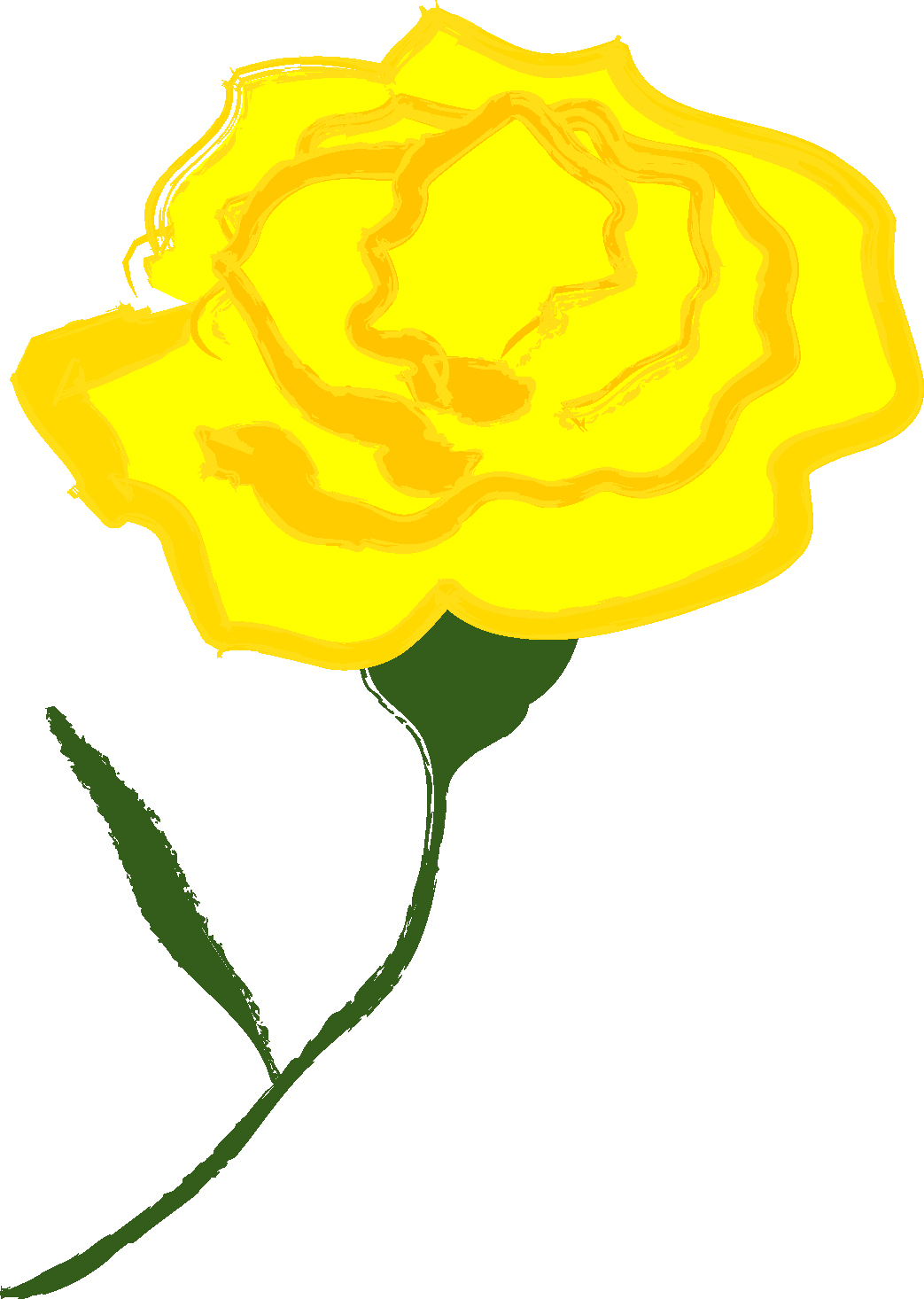 一輪の黄色いバラ ダウンロード かわいい無料イラスト 印刷素材 Net