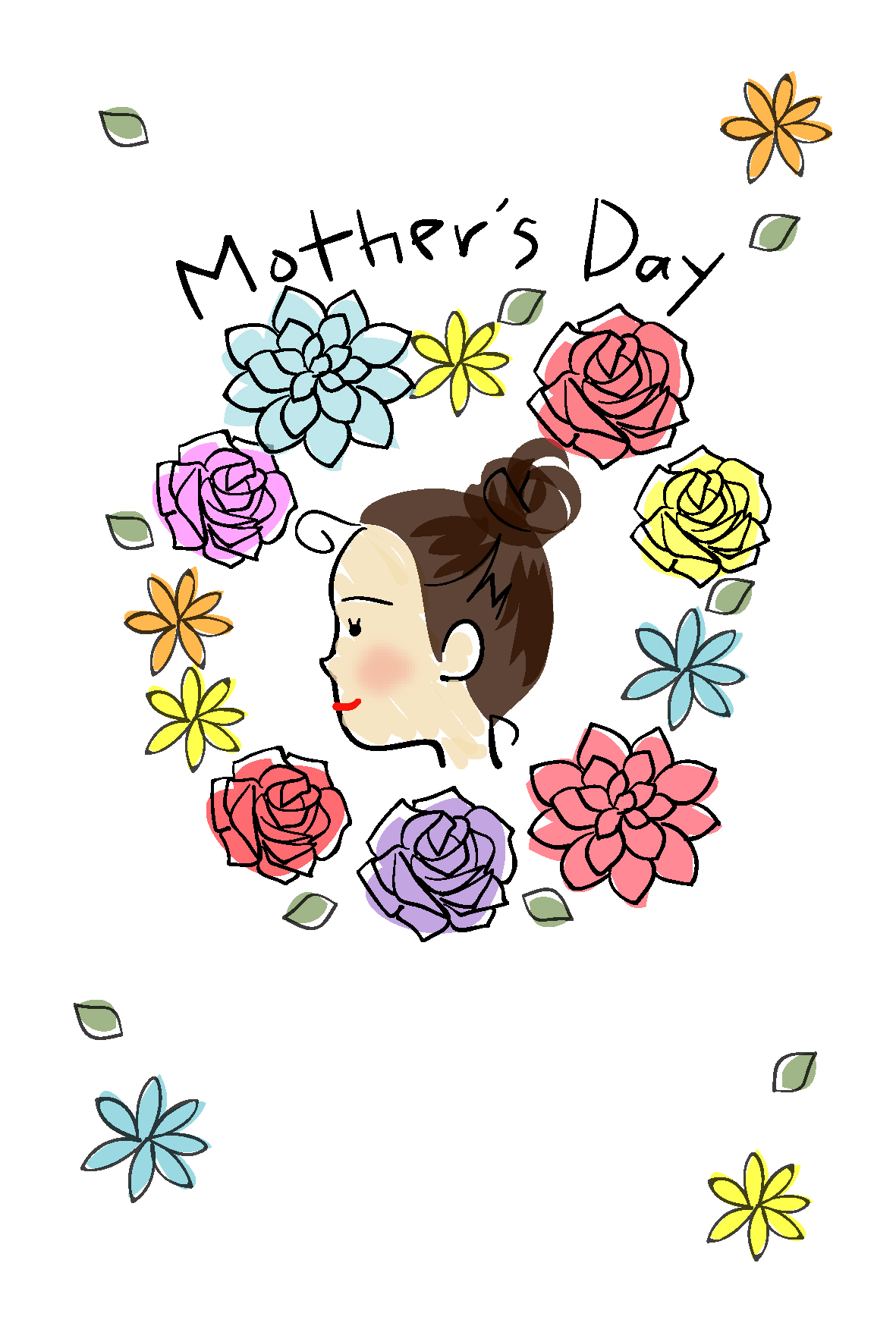 母の日 お花のわっか１ ダウンロード 印刷素材 Net