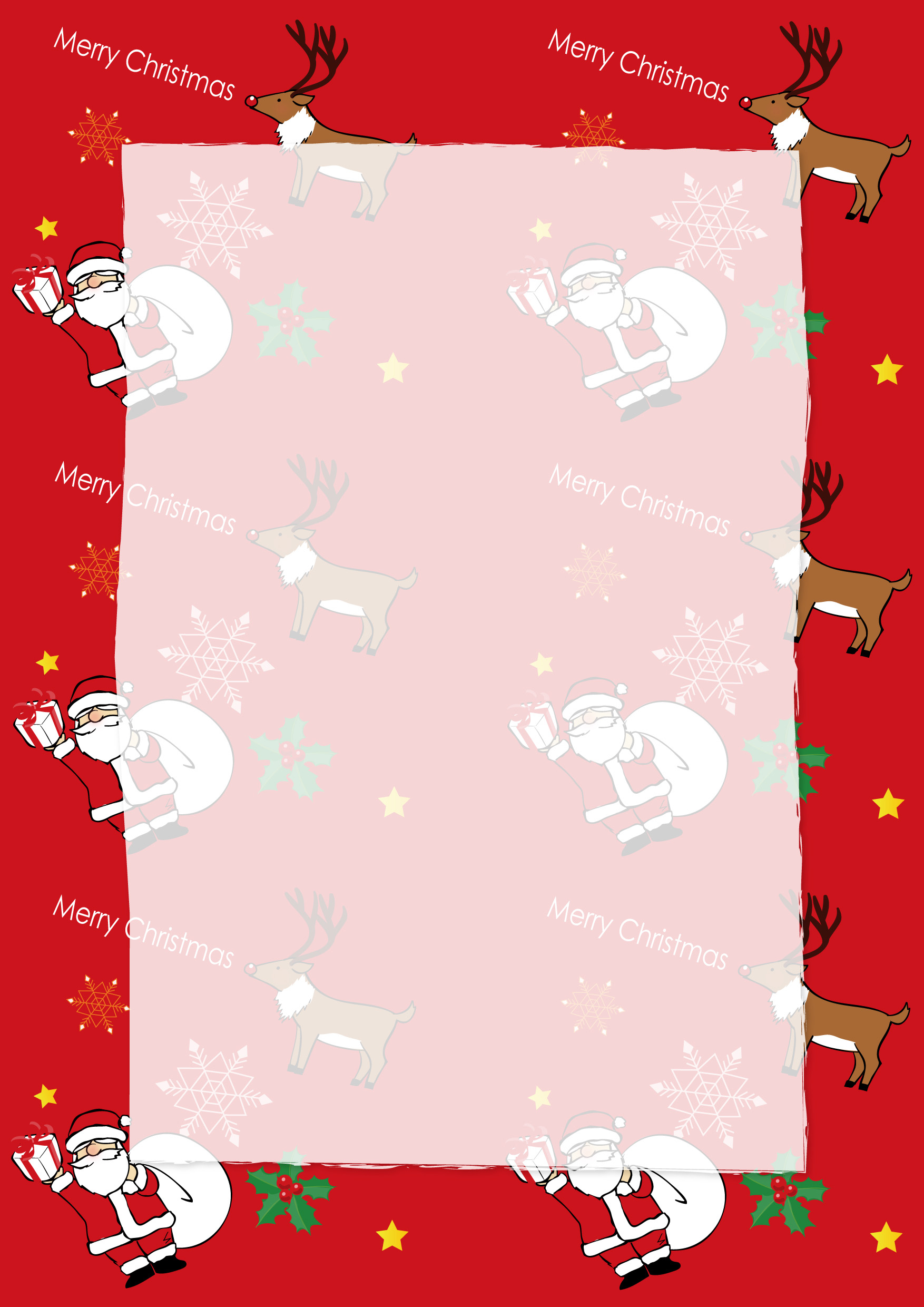 便箋テンプレート クリスマス 赤いクリスマス ダウンロード かわいい無料イラスト 印刷素材 Net