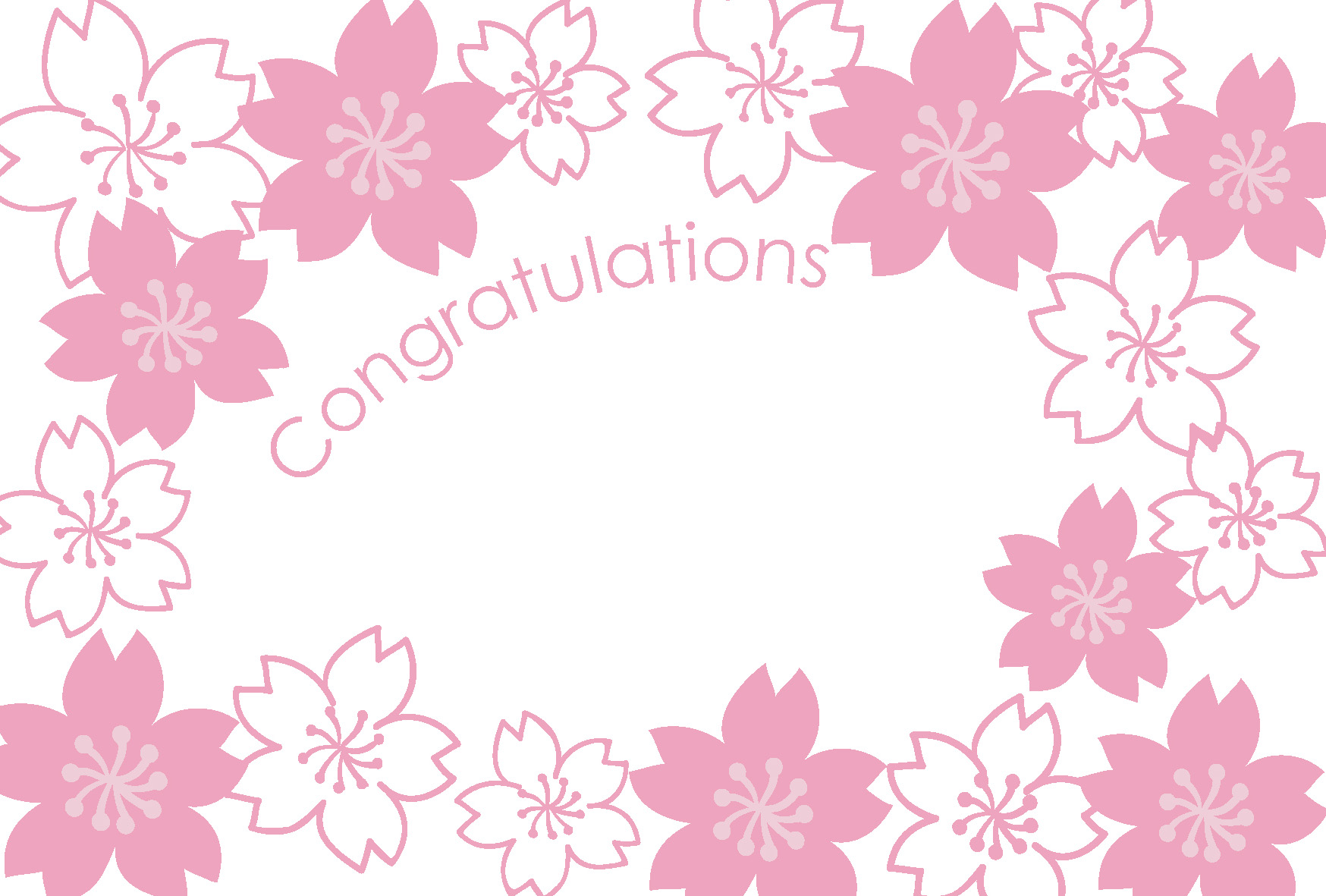 入学 卒業祝いはがき 桜模様 ダウンロード かわいい無料イラスト 印刷素材 Net