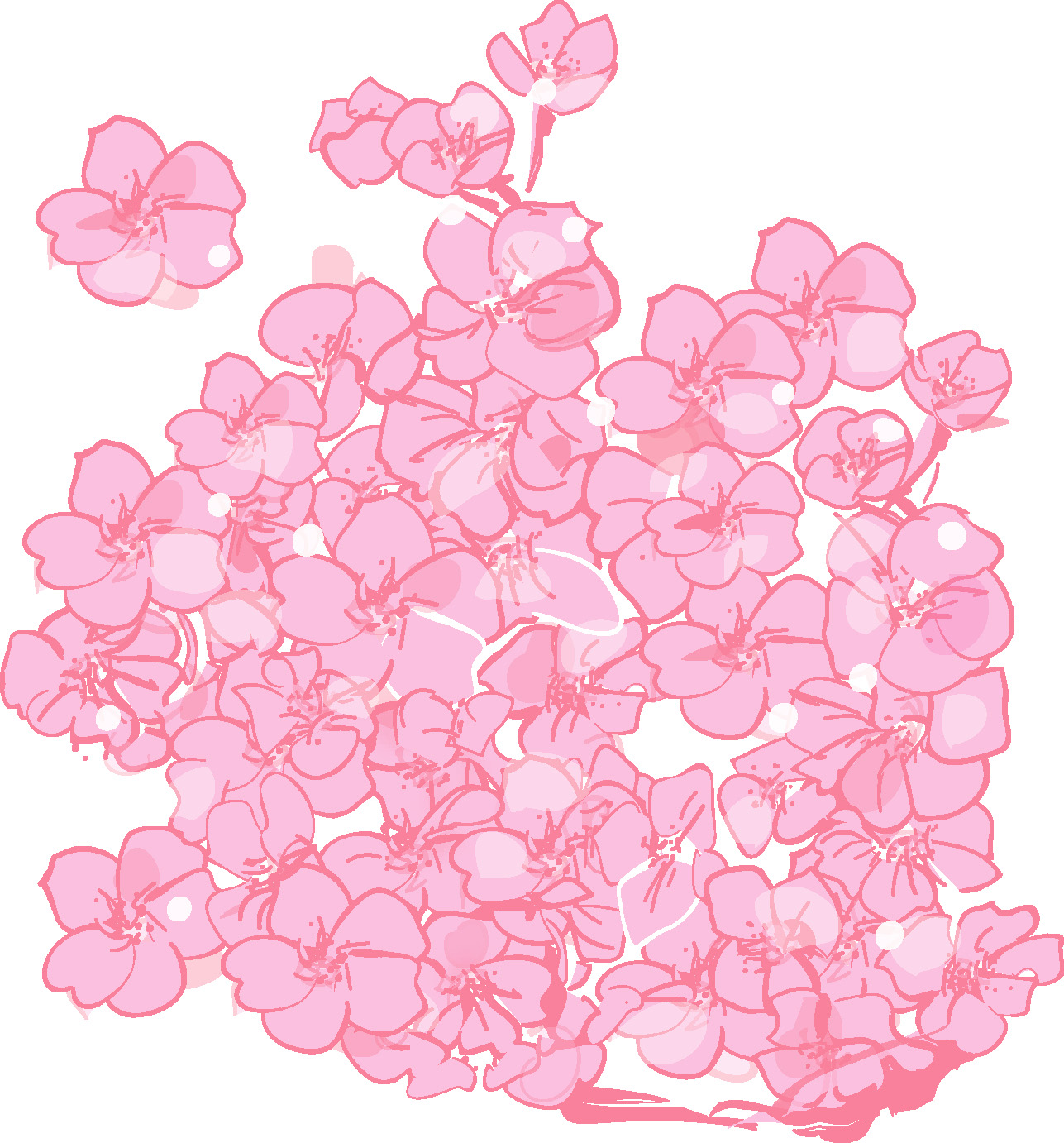 ピンクの桜 ダウンロード かわいい無料イラスト 印刷素材 Net