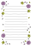 便箋テンプレート 和風の花2 ダウンロード かわいい無料イラスト 印刷素材 Net