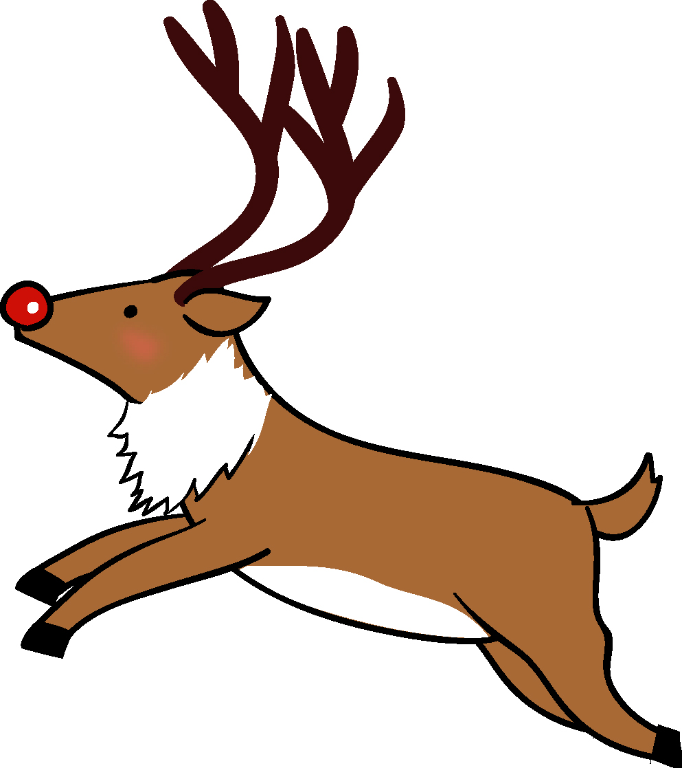 冬の印刷用イラスト素材 クリスマス 動物の素材 トナカイ ダウンロード